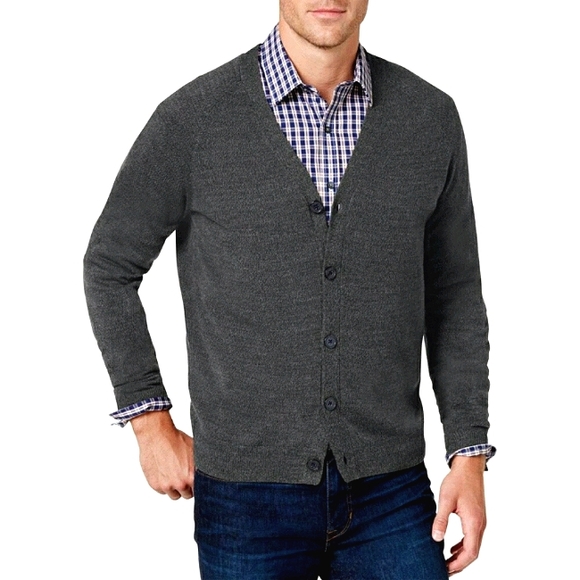 Turnbury Other - Turnbury Extra Fine Merino Wool Gray Cardigan XL